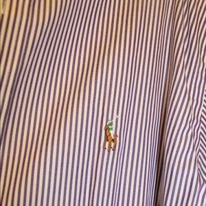 MENS Ralf Lauren Purple Stripe Patton Down